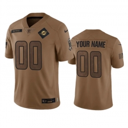 Men Women youth Miami Dolphins Active Player Custom 2023 Brown Salute To Setvice Limited Stitched Football Jersey