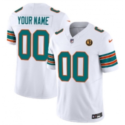 Men Women youth Miami Dolphins Active Player Custom White 2023 F U S E  Alternate With John Madden Patch Vapor Limited Stitched Football Jersey