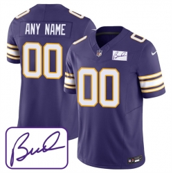 Men Women youth Minnesota Vikings Active Player Custom Purple 2023 F U S E  Bud Grant Patch Limited Stitched Jersey