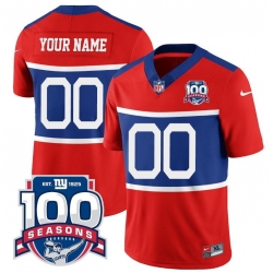 Men Women youth New York Giants ACTIVE PLAYER Custom Century Red 100TH Season Commemorative Patch Limited Stitched Football Jersey