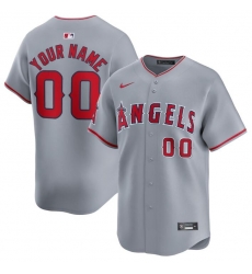 Men Women youth Los Angeles Angels Active Player Custom Gray Away Limited Stitched Baseball Jersey