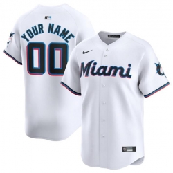 Men Women youth Miami Marlins Active Player Custom White 2024 Home Limited Stitched Baseball Jersey