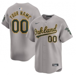 Men Women youth Oakland Athletics Active Player Custom Grey Away Limited Stitched Jersey