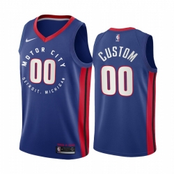 Men Women youth Nike Pistons Cusom Blue NBA Swingman 2020 21 City Edition Jersey 