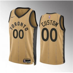 Men Women youth Toronto Raptors Active Player Custom Gold 2023 24 City Edition Stitched Basketball Jersey