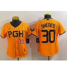 Women Pittsburgh Pirates 30 Paul Skenes Gold City Connect Stitched Jersey 1