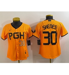 Women Pittsburgh Pirates 30 Paul Skenes Gold City Connect Stitched Jersey 3