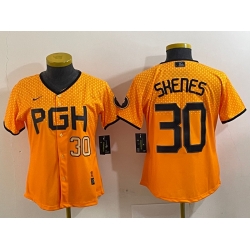 Women Pittsburgh Pirates 30 Paul Skenes Gold City Connect Stitched Jersey 3