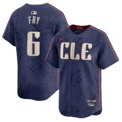 Youth Cleveland Guardians 6 David Fry Navy 2024 City Connect Limited Stitched Baseball Jersey