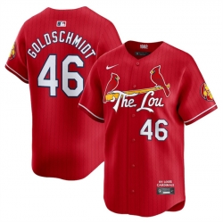 Youth St  Louis Cardinals 46 Paul Goldschmidt Red 2024 City Connect Limited Cool Base Stitched Baseball Jersey