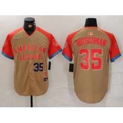 Men American League  35 Adley Rutschman Cream 2024 All Star Elite Stitched Baseball Jersey 4