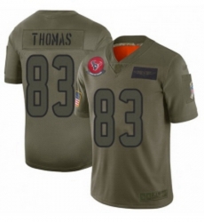 Womens Houston Texans 83 Jordan Thomas Limited Camo 2019 Salute to Service Football Jersey