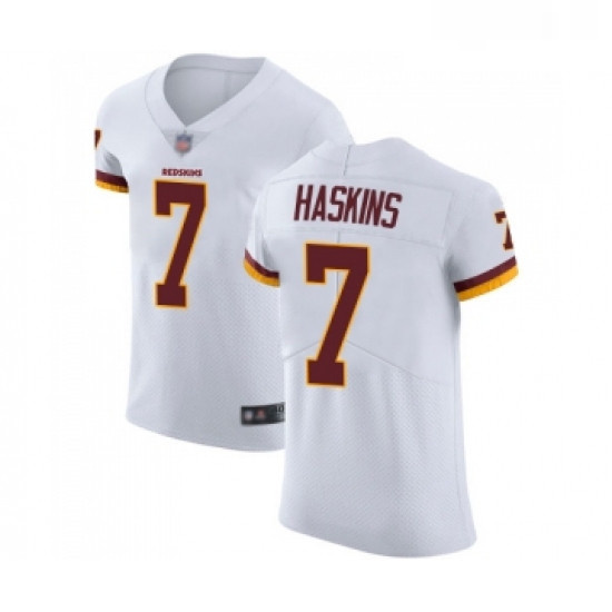 Mens Washington Redskins 7 Dwayne Haskins White Vapor Untouchable Elite ...