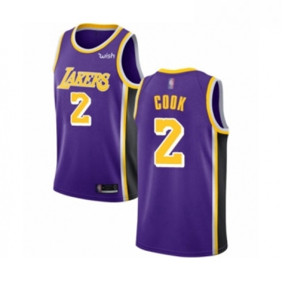 Womens Los Angeles Lakers 2 Quinn Cook Authentic Purple Basketball ...