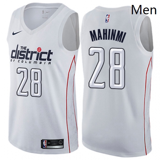 Mens Nike Washington Wizards 28 Ian Mahinmi Authentic White NBA Jersey ...